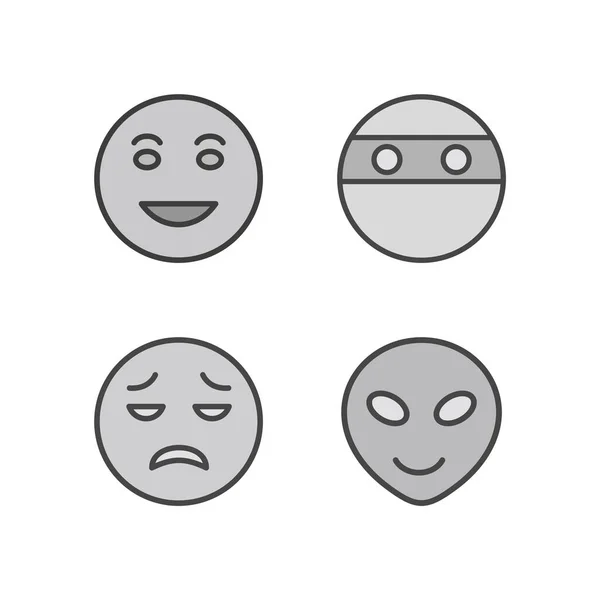 Conjunto Iconos Emoji Para Uso Personal Comercial — Archivo Imágenes Vectoriales