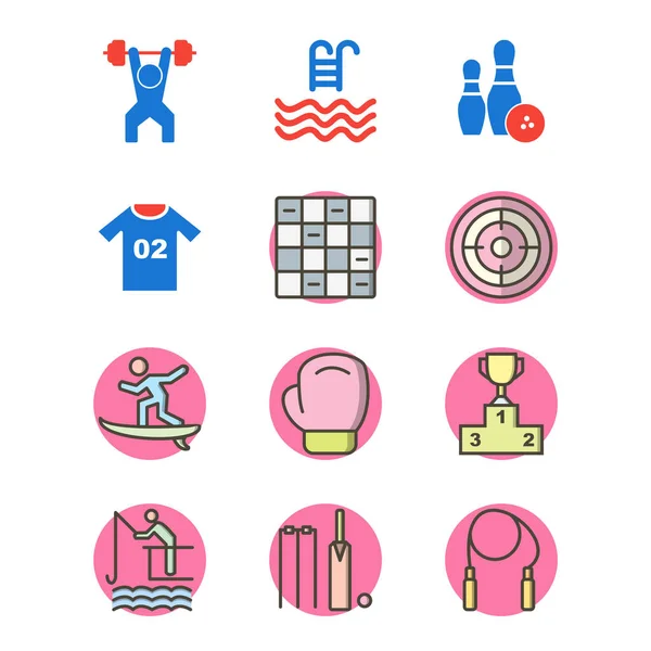 Icon set of sports and games for personal and commmercial use...