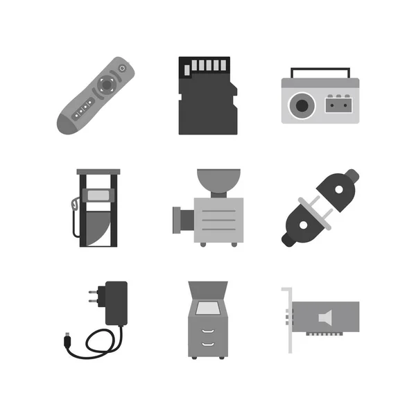 Iconos Dispositivos Electrónicos Para Uso Personal Comercial — Archivo Imágenes Vectoriales