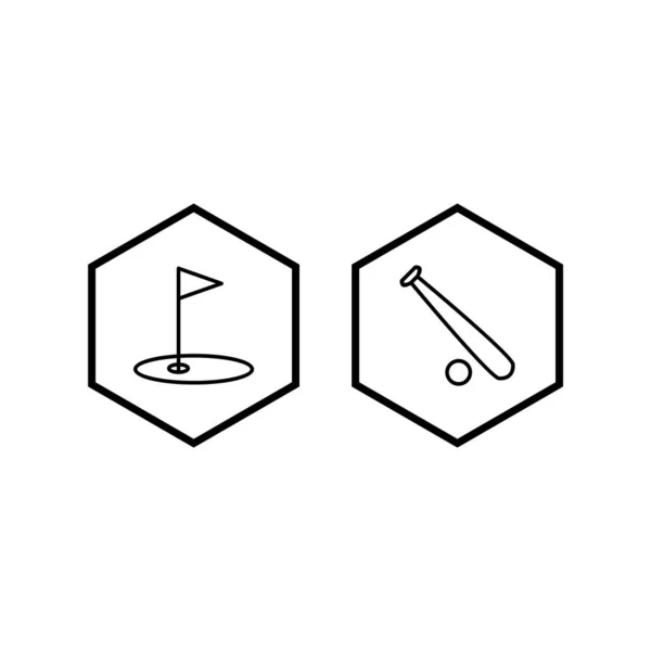 Symbolset Aus Sport Und Spielen Für Den Persönlichen Und Kommerziellen — Stockvektor