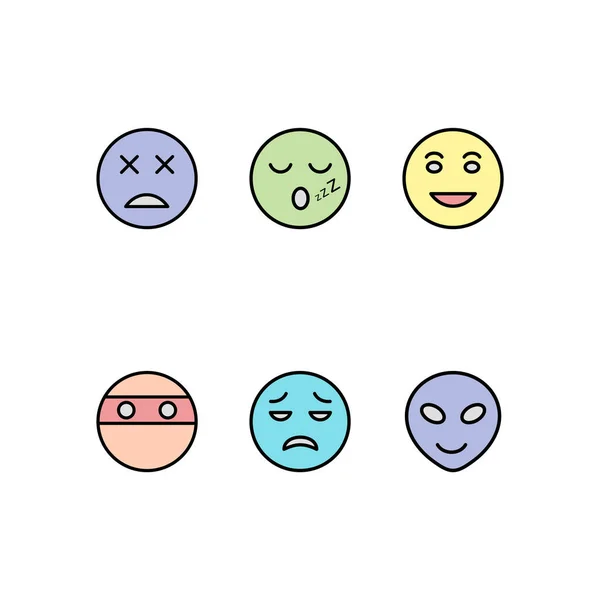 Icônes Emoji Pour Usage Personnel Commercial — Image vectorielle