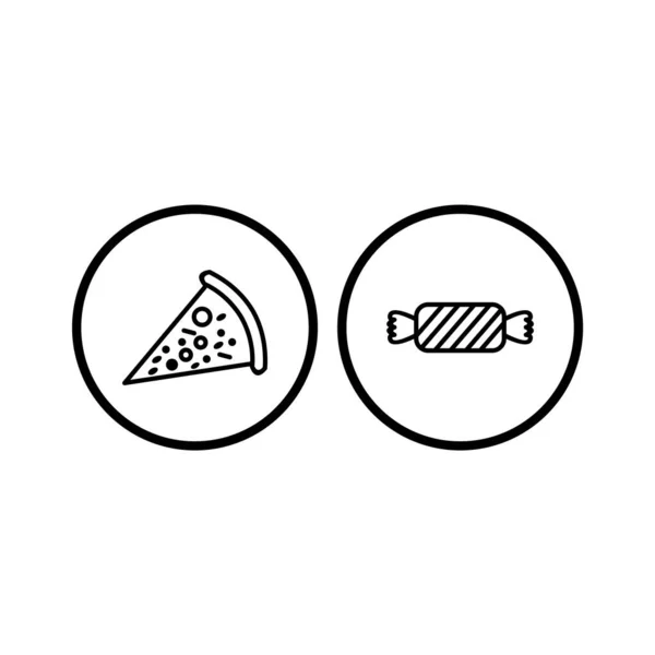 Set Iconos Alimentos Para Uso Personal Comercial — Vector de stock