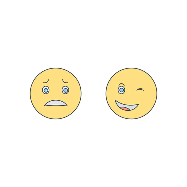 ดของไอคอน Emoji แยกก นบนพ นหล ขาว — ภาพเวกเตอร์สต็อก