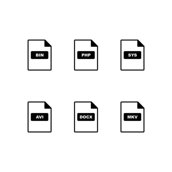 Conjunto Ícones Formatos Arquivo Para Uso Pessoal Comercial —  Vetores de Stock