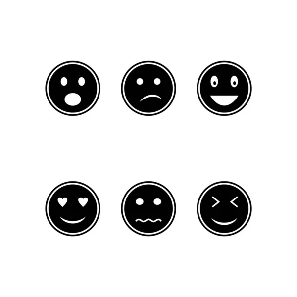 Symbolsets Von Emojis Für Den Persönlichen Und Kommerziellen Gebrauch — Stockvektor