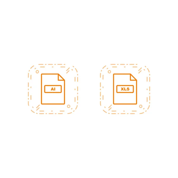 Icono Conjunto Formatos Archivo Para Uso Personal Comercial — Vector de stock