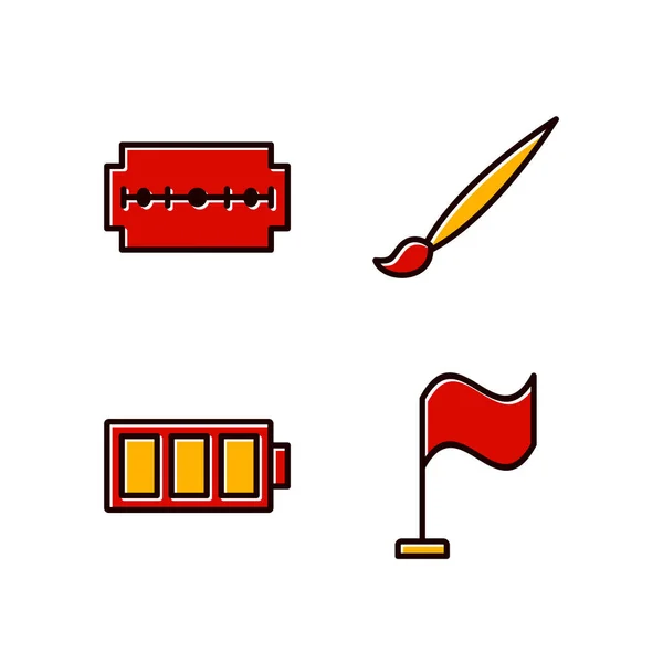 Set Iconos Universales Sobre Fondo Blanco Vector Elementos Aislados — Archivo Imágenes Vectoriales