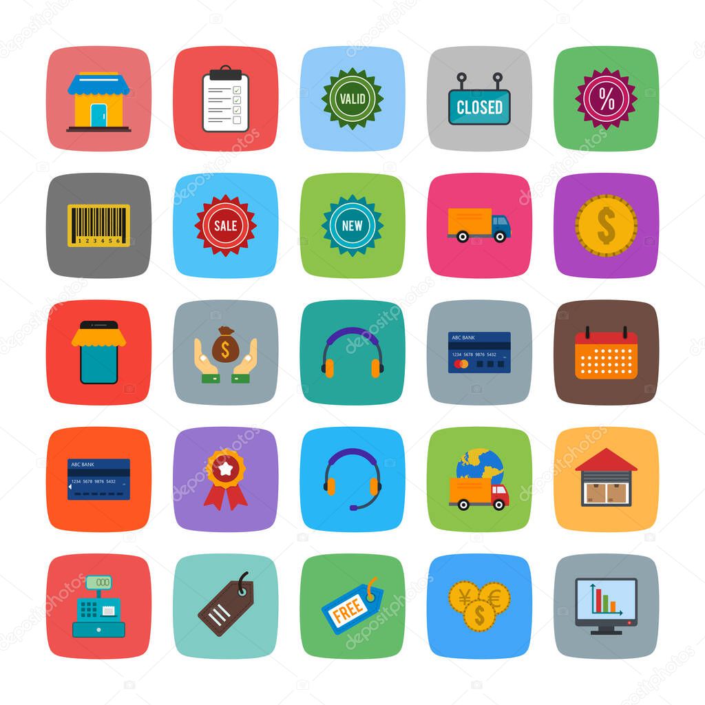 25 Icon Set Of e-commerce For Personal And Commercial Use...