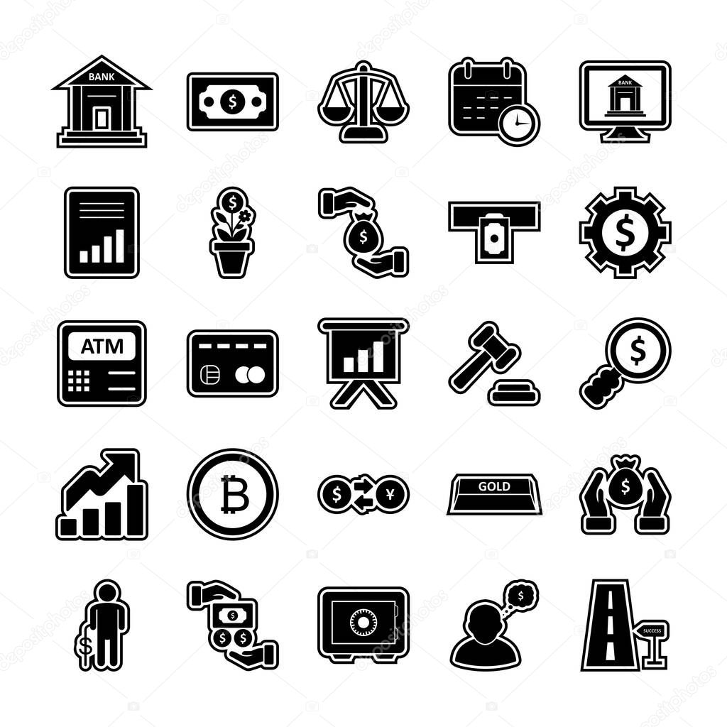 25 Icon Set Of banking For Personal And Commercial Use...
