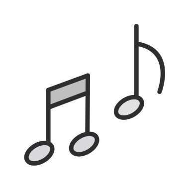 müzik nota simgesi, vektör illüstrasyonu