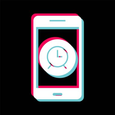 Alarm Mobil Uygulama Simgesi Moda Biçimli İzole Arkaplan