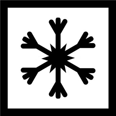 kar Tanesi simgesi vektör çizimi