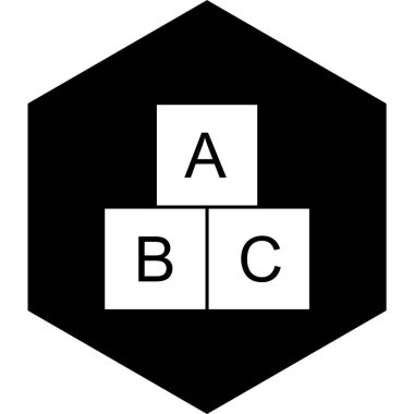 ABC Küpler Simgesi Moda Biçiminde İzole Arkaplan      