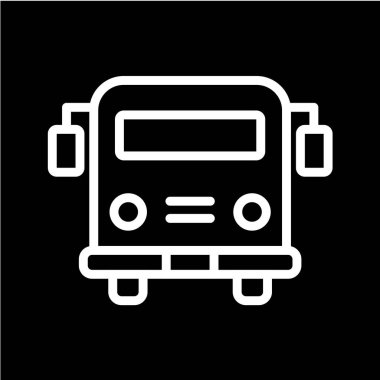 bus simgesi vektör illüstrasyonu