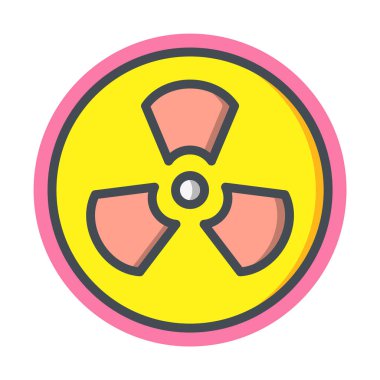 Moda Biçimli Radyasyon Simgesi İzole Arkaplan