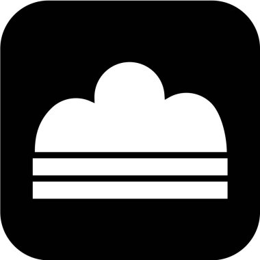 Bulut simgesi vektör illüstrasyonu