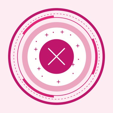 Moda Biçimli İzole Arka Gruplandırılmış Simgeyi İptal Et