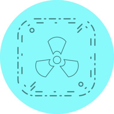 Moda Biçimli Radyasyon Simgesi İzole Arkaplan      