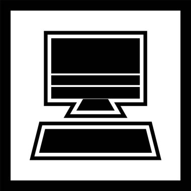 Moda Biçimli Bilgisayar Simgesi İzole Arkaplan