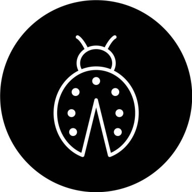 Uğur böceği web simgesi vektör illüstrasyonu 