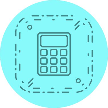 Moda Biçiminde Hesaplayıcı Simgesi İzole Arkaplan