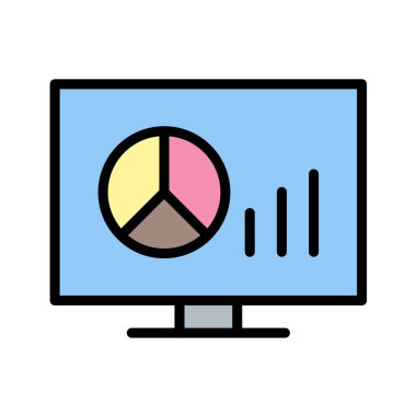 iş diyagramı simgesi, vektör illüstrasyonu