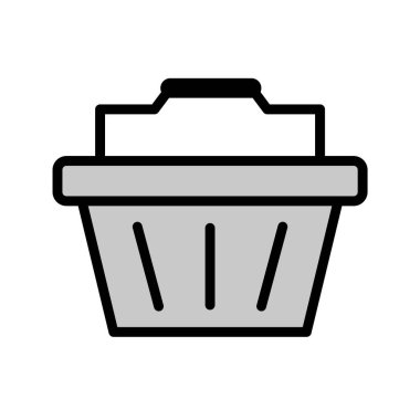 Basket Simgesi Moda Biçiminde İzole Arkaplan