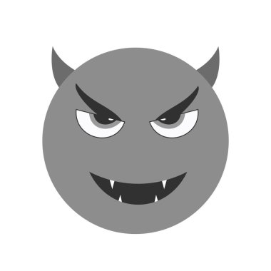  Şeytan Emoji Simgesi Moda Tarzı İzole Arkaplan