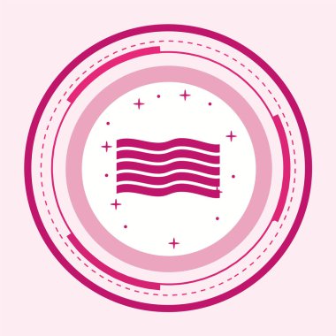 Pembe ve mavi ikonun vektör illüstrasyonu