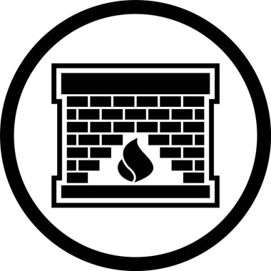 Moda Biçiminde Ateş Yeri Simgesi Ayrı Arkaplan