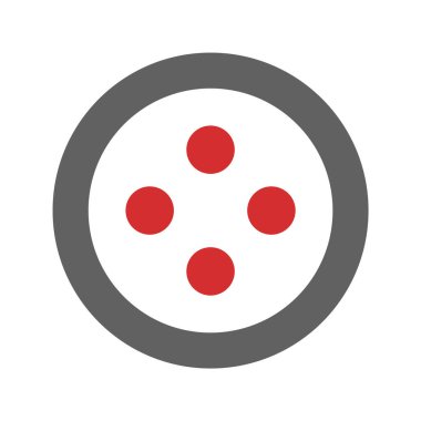 Düğme Simgesi Moda Biçimi İzole Arkaplan