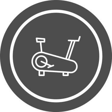 Bisiklet Makinesi Simgesi Moda Biçiminde İzole Arkaplan 