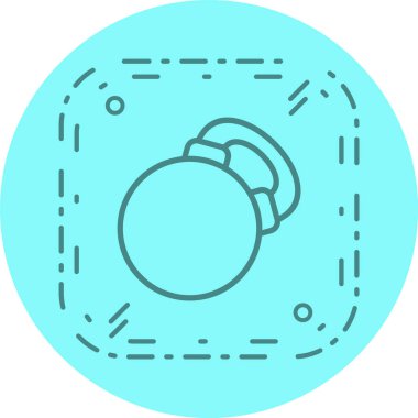 Kettlebell Simgesi Moda Biçiminde İzole Arkaplan