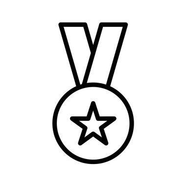 Madalya simgesi, vektör illüstrasyonu