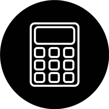 Hesap makinesi simgesi, vektör illüstrasyonu. düz tasarım biçimi