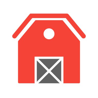 Moda Biçimli Ahır Simgesi İzole Arkaplan