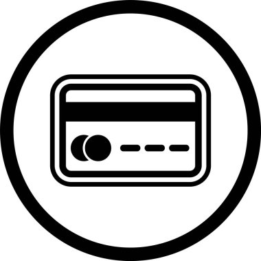 Moda Biçimli İzole Arkaplanda Kredi Kartı Simgesi