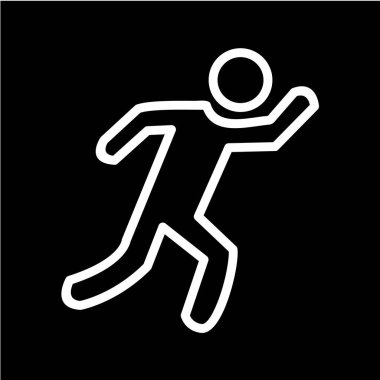 çalıştırma simgesi. Basit düz vektör çizicisi 10 birim