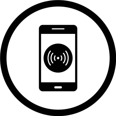 Modern telefon simgesinin vektör illüstrasyonu 