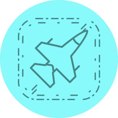 Moda Biçimli Jet Simgesi İzole Arkaplan