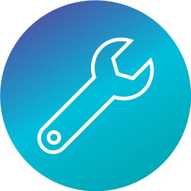 Anahtar vektör simgesi. Tamir servisi işareti. mekanik sembol