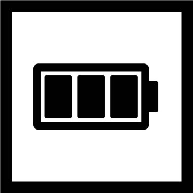 Batarya ikonu, vektör çizimi. düz tasarım biçimi