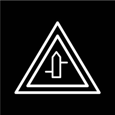 Yol simgesi, vektör illüstrasyonu