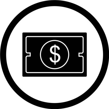 Dolar işareti vektör simgesi