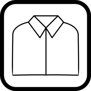 Okul Gömleği Simgesi Moda Tarzı İzole Arkaplan      