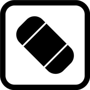 Web basit simgesi, silginin vektör illüstrasyonu 