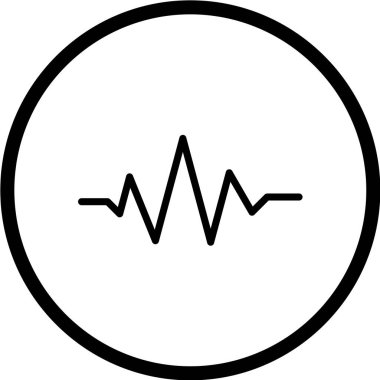 kardiyogram simgesi, vektör illüstrasyonu