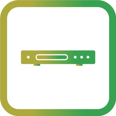 dvd oynatıcı vektör illüstrasyonu, basit simge