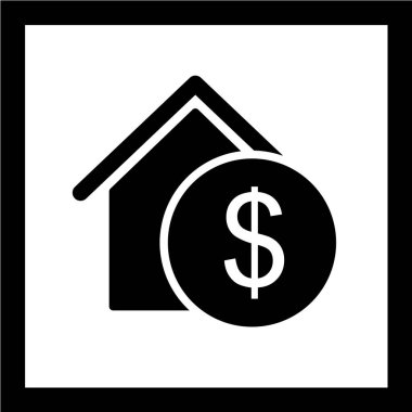 Ev ikonu. vektör illüstrasyonu