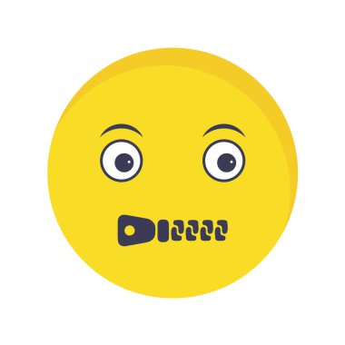 Moda Biçimli Emoji Simgesi İzole Arkaplan 